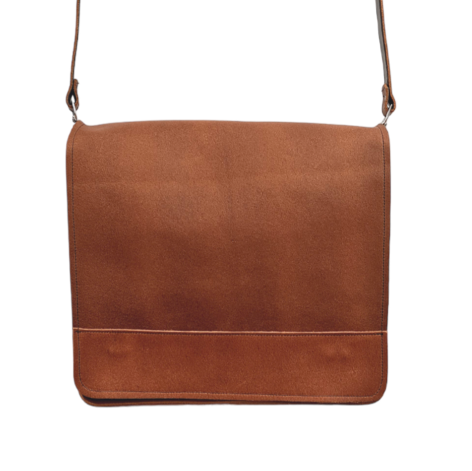 Soft Tannery Leather Messenger - Tan