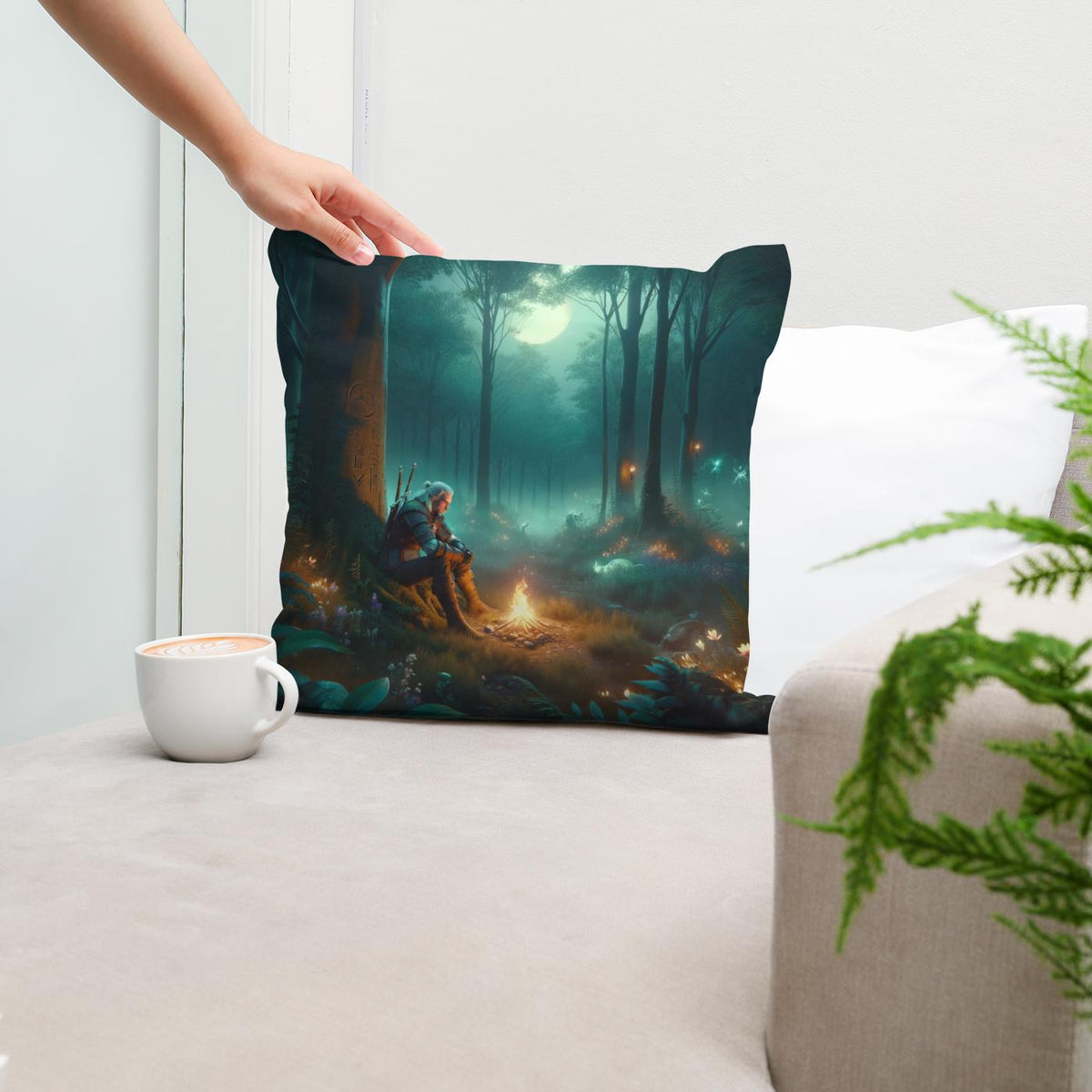 Twilight Forest Cotton Cushion