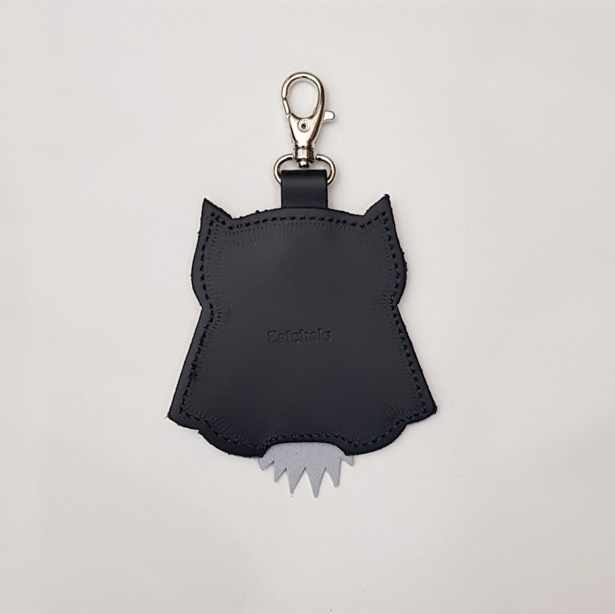 Zatchels Leather Owl Bag Charm – Union Jack Navy Blue