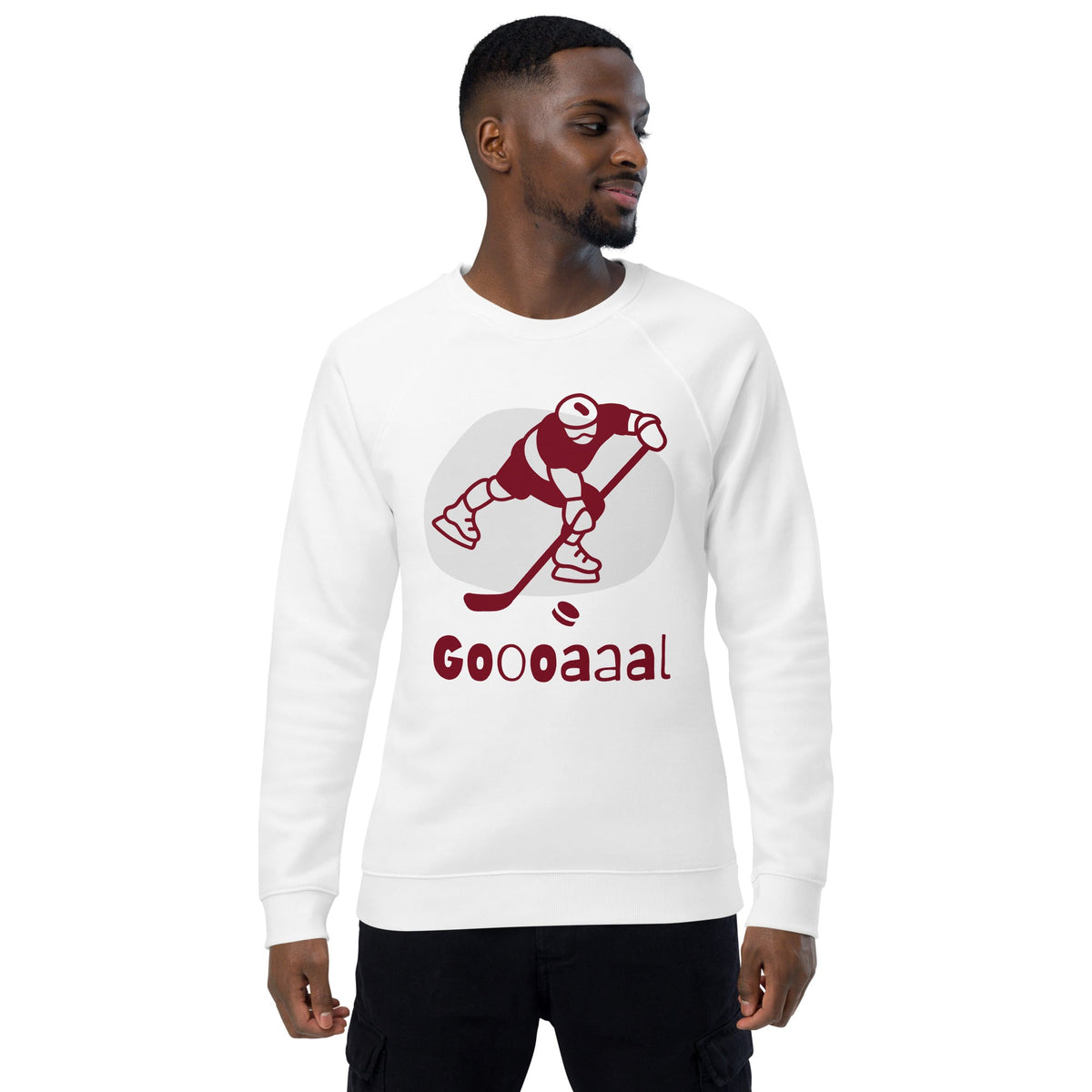 Unisex organic raglan sweatshirt