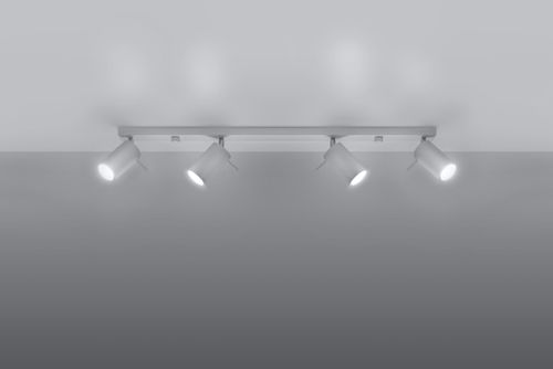 Ceiling Lamp RING 4L White Rotating Tube Modern Loft Design GU10