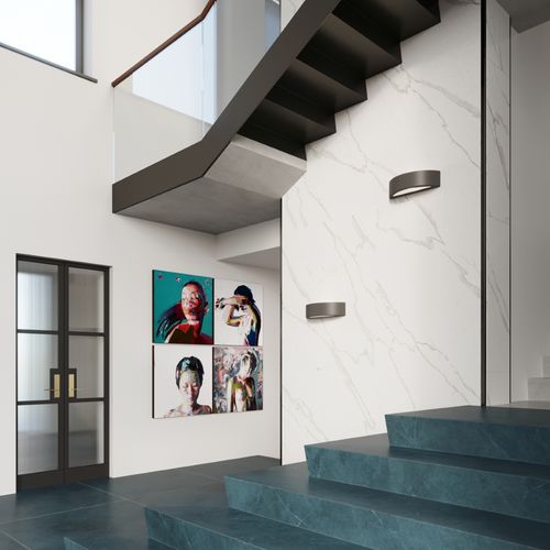 Wall lamp ceramics, glass Atena modern Design E27