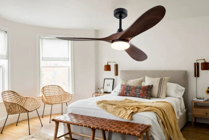Ceiling Fan With Light 52 Inch LED Remote Dimmable ABS Blades 3000K-6500K