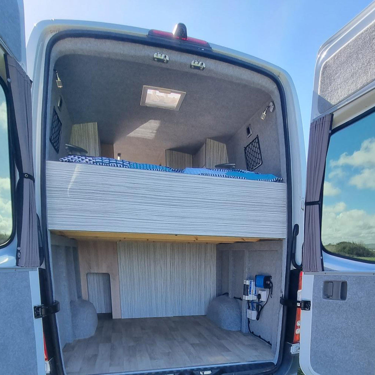 For Mercedes Sprinter/Dodge Premium Barndoor Window Curtain | VAN-X