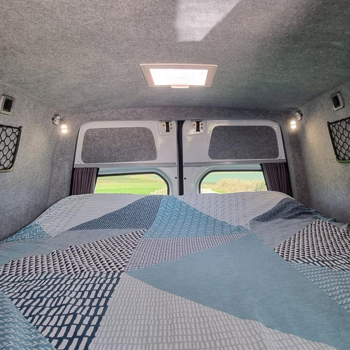 For Mercedes Sprinter/Dodge Premium Barndoor Window Curtain | VAN-X