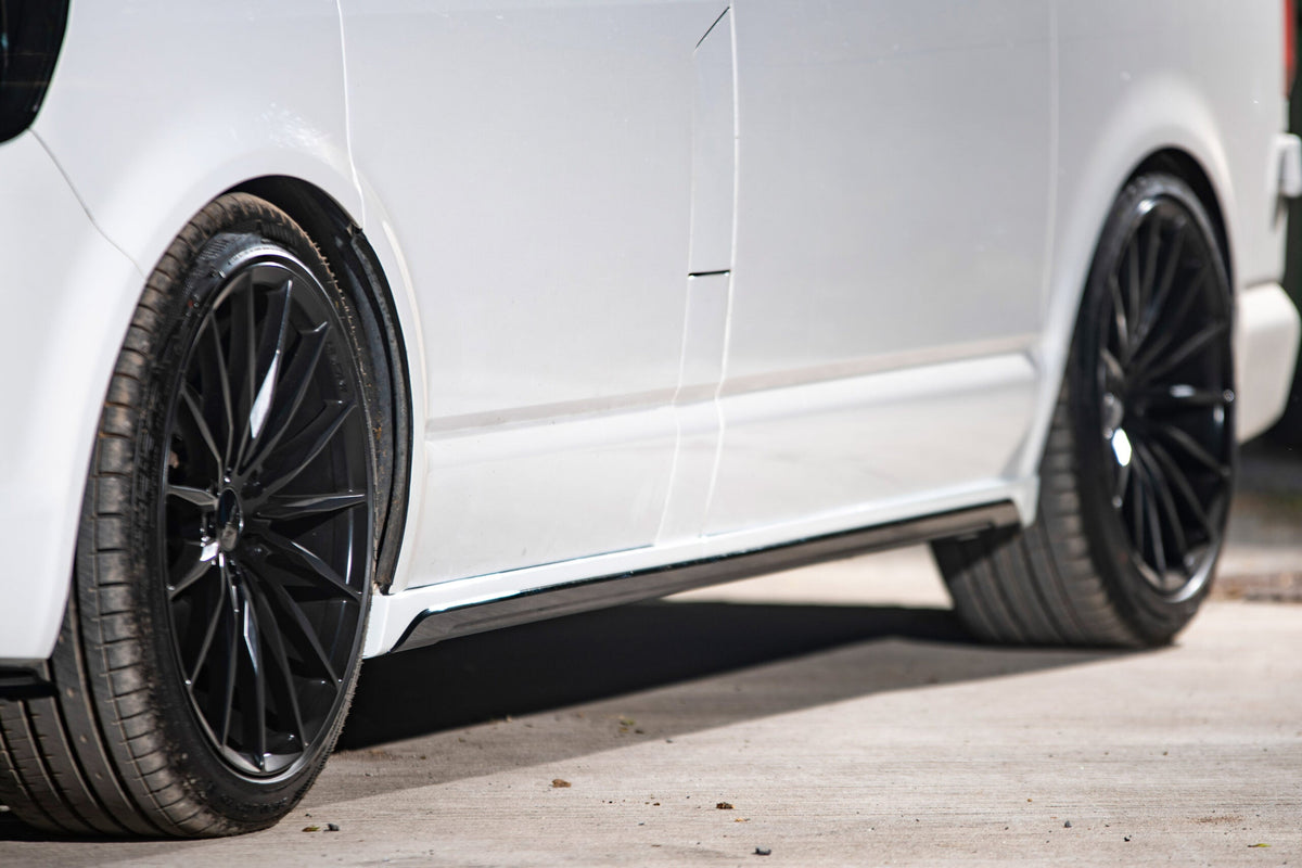 For VW T6 Transporter SWB Side Skirts Candy White Plastic Painted and Ready to Fit