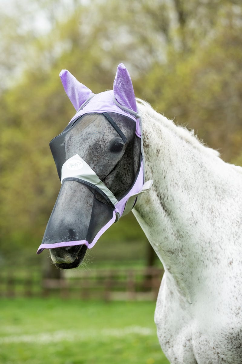 Horse Fly Mask With Nose - Violet