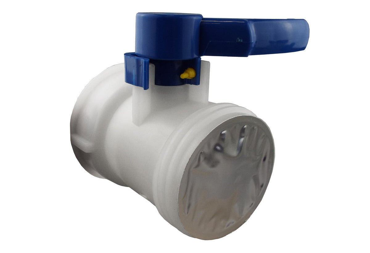 IBC 2” S60X6 Valve with IBC S60X6 - 1” Camlock Fitting and 1” Type C Camlock