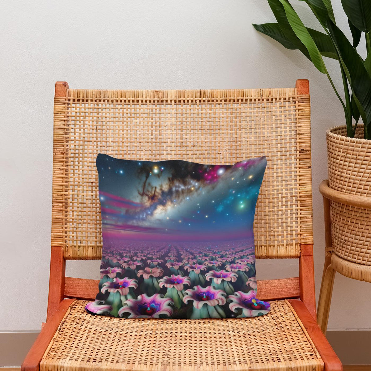 Nebula Bloom Cotton Cushion